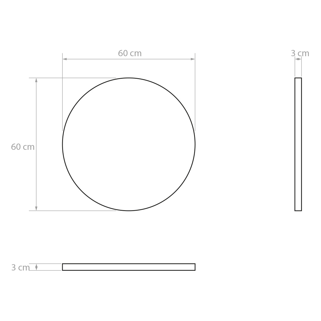 Ikon Acoustic Round Light Grey